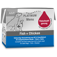 Platinum Menu Fish + Chicken hrană umedă pentru câini