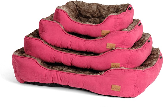 Agui Furry Bed culcuș pentru câini - Roz