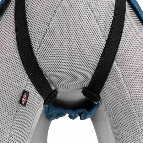 Trixie Rouen kék esőkabát magas gallérral, fényvisszaverő csíkokkal