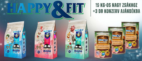 Happy Fit Superior GF Hypo táp + 3 ajándék konzerv = elégedett gazdi👩🏻, boldog kutya🐶