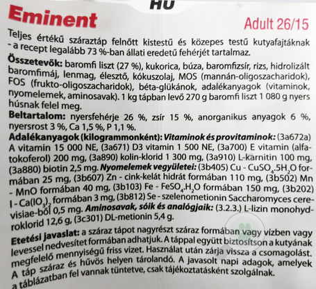Eminent Adult | Általános táp kis- és közepes testű felnőtt kutyáknak