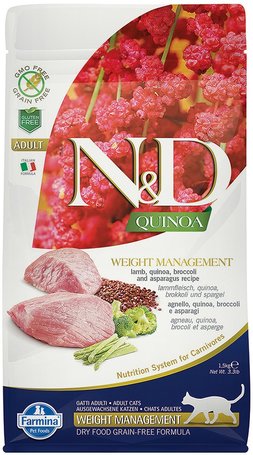N&D Cat Grain Free Quinoa Digestion Lamb – Emésztési problémákra | Szuperprémium macskatáp