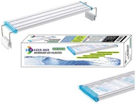 Szerber LED MS akváriumi világítás fehér és kék LED izzókkal
