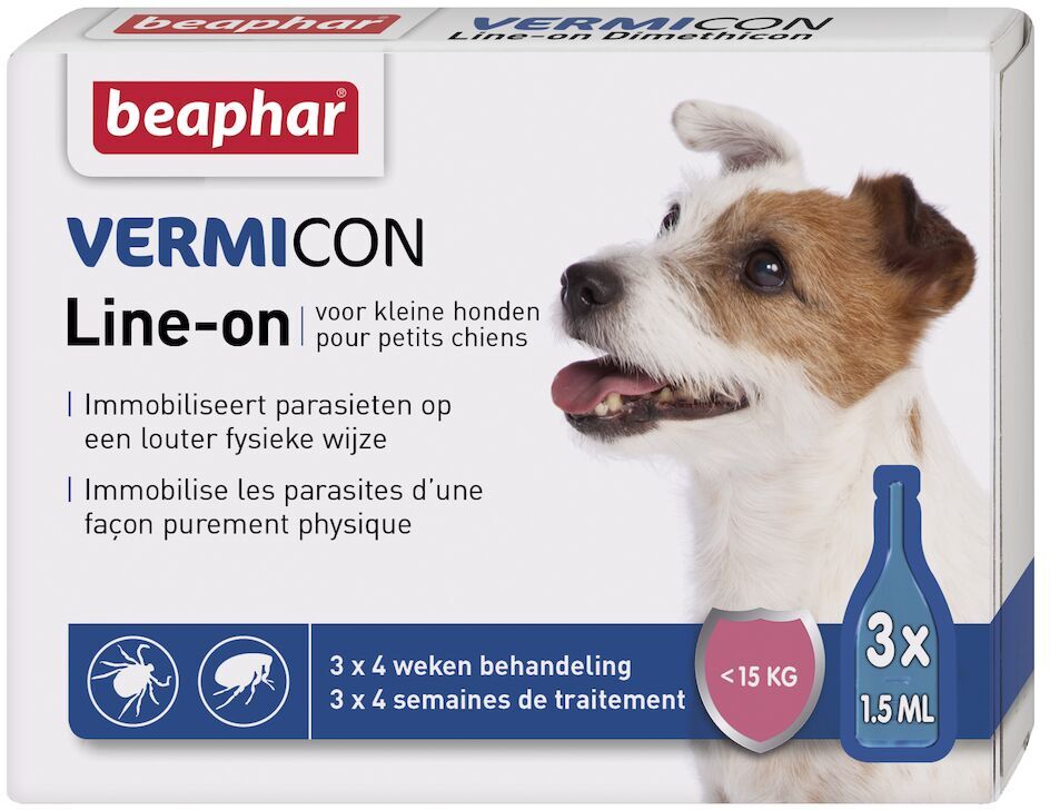 Beaphar Vermicon Dog Line-on Spot-on | Soluție de picurare pentru câini împotriva paraziților - zoom