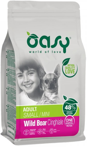 Oasy Dog One Animal Protein Adult Small/Mini Wild Boar