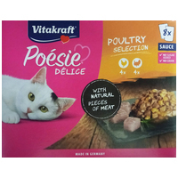 Vitakraft Poésie Poultry szószos válogatás macskáknak - Alutasakos multipack (3 x 2 x 85 g)