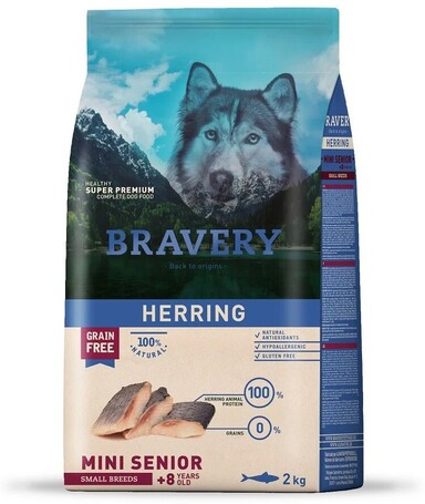 Bravery Dog Senior Mini Grain Free Herring