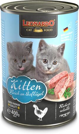 Leonardo Kitten baromfiban gazdag kiscica eledel