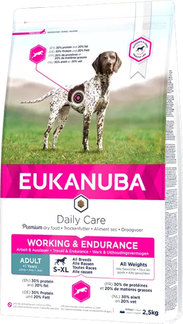 Eukanuba Working & Endurance All Breeds | Aktív- és munkakutyáknak készült szárazeledel