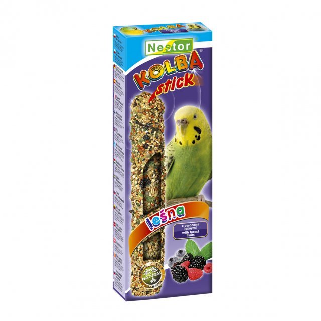 Nestor baton dublu cu fructe de pădure pentru papagali pitici