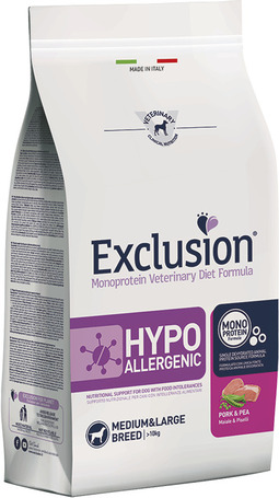 Exclusion Dog Hypoallergenic Pork & Pea Adult Medium & Large