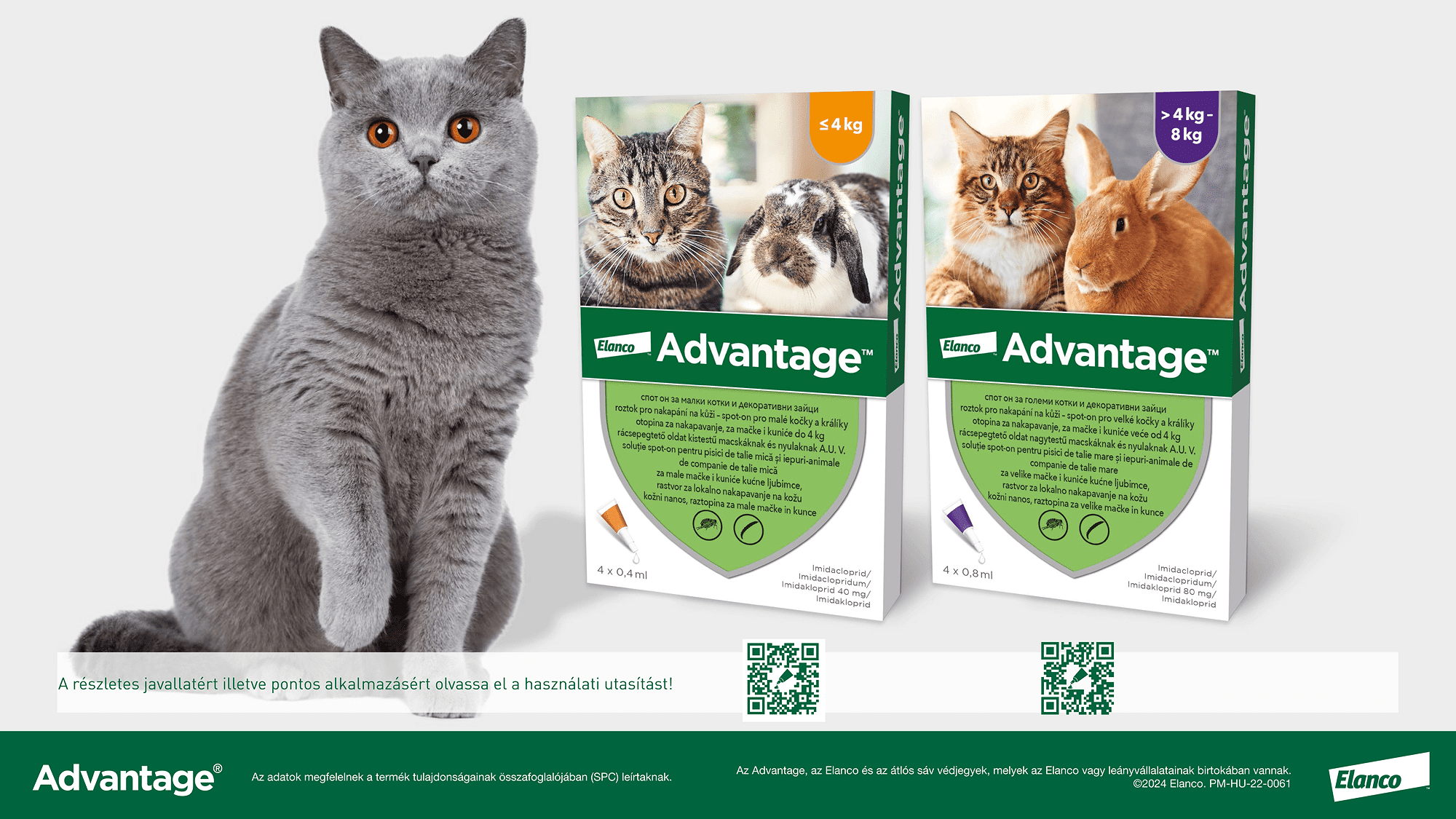 Advantage 80 spot on macskáknak és nyulaknak