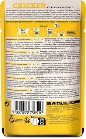 Leonardo csirkehús extra tépett marhahússal alutasakos macskaeledel