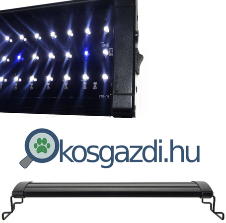 XiLong LED M elegáns fém lámpatest fehér és kék LED izzókkal