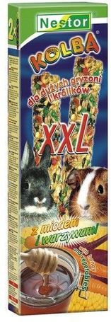 Nestor dupla rúd rágcsálónak mézzel és zöldségekkel