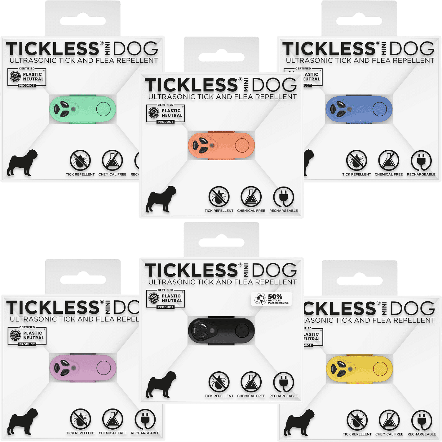 Tickless Mini Dog USB ultrahangos kullancs- és bolhariasztó kutyáknak