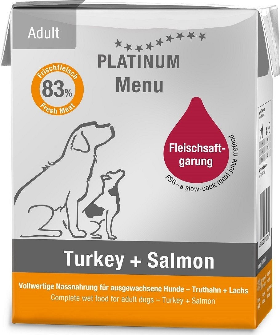 Platinum Menu Curcan + Somon hrană umedă câini - zoom