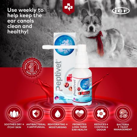 Peptivet Oto eudermális fülészeti gél