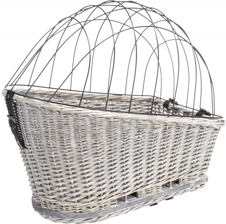 Trixie szürke fonott szállítókosár kerékpárra