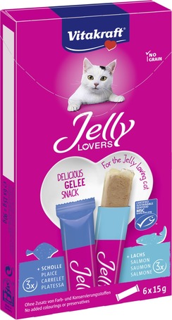 Vitakraft Jelly Lovers zselés jutalomfalat macskáknak lazacos és lepényhalas