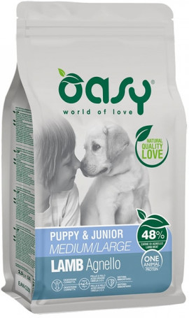 Oasy Dog One Animal Protein Puppy & Junior Medium/Large Lamb