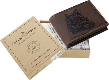 GreenDeed macskás bőr pénztárca