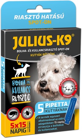 Julius-K9 kullancs- és bolhariasztó spot-on kutyáknak