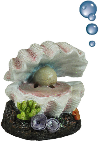 Happet kagyló gyönggyel – Levegőporlasztós akvárium dekoráció