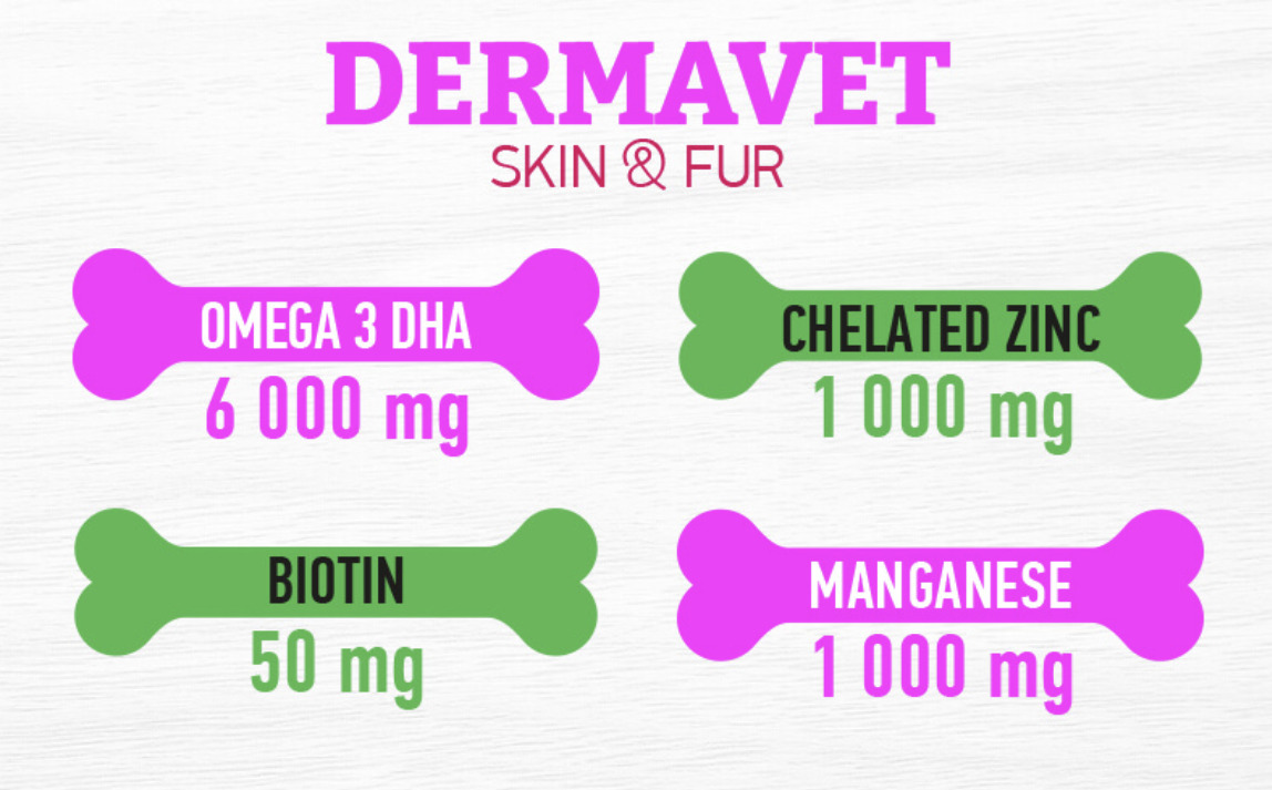 Dr. Vet Dermavet tablete pentru blană și piele sănătoase - zoom