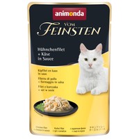 Animonda Vom Feinsten Pouch csirkefilés és sajtos alutasakos macskaeledel szószban