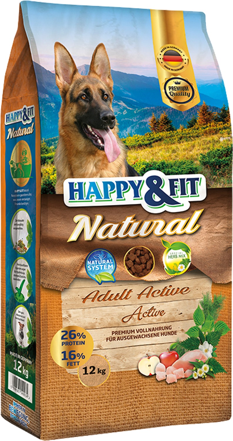 Happy&Fit Natural Adult Active hrană pentru câini activi