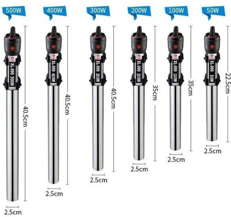 XiLong XL-999 încălzitoare automate de acvariu cu înveliș din oțel inoxidabil - zoom