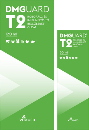 DMGuard T2 immunerősítő készítmény taurinnal macskáknak, kutyáknak, kisállatoknak, díszmadaraknak és díszhalaknak