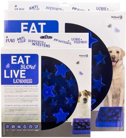 Eat Slow Live Longer Star habzsolásgátló tál