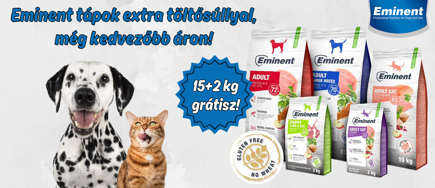 Eminent tápok extra töltősúllyal, még kedvezőbb áron