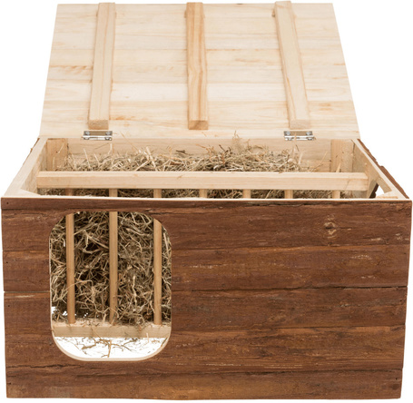 Trixie Hilke házikó beépített széna tartóval