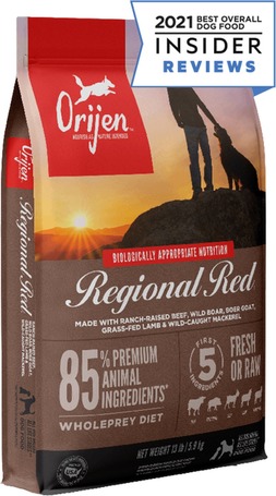 Orijen Regional Red száraztáp kutyáknak ötféle minőségi vöröshúsból