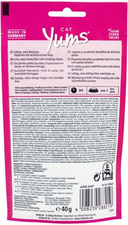 Vitakraft Cat Yums extra puha sajtos jutalomfalatkák macskáknak