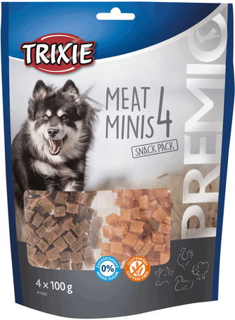 Trixie Meat Minis 4 - Kacsás, bárányos, marhás és csirkés jutifalatka kockák kutyáknak