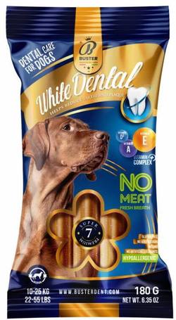 Buster White Dental Sticks rágórudak kutyáknak (180 g; 7 db / tasak)