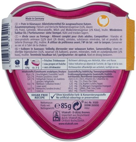 Vitakraft Poésie alutálkás macskaeledel pulykahússal sajtszószban