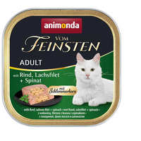 Animonda Vom Feinsten Gourmet marhás, lazacfilés és spenótos alutálkás macskaeledel Animonda Vom Feinsten Gourmet marhás, lazacfilés és spenótos alutálkás macskaeledel