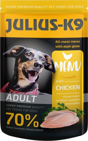 Julius-K9 Dog Adult Chicken alutasakos nedveseledel aszpikban