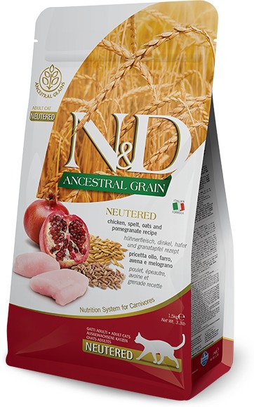 N&D Cat Adult Chicken & Pomegranate Neutered Low Grain