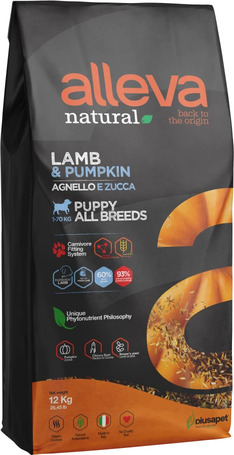Alleva Natural Dog Lamb & Pumpkin Puppy All Breeds