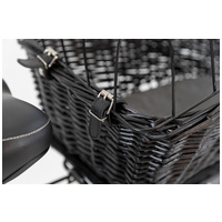 Trixie fekete kosár ráccsal kerékpárra #8