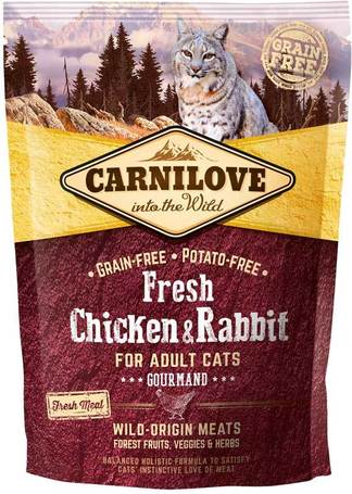 CarniLove Fresh Adult Cat Gourmand - Csirke- és nyúlhúsos száraztáp macskáknak