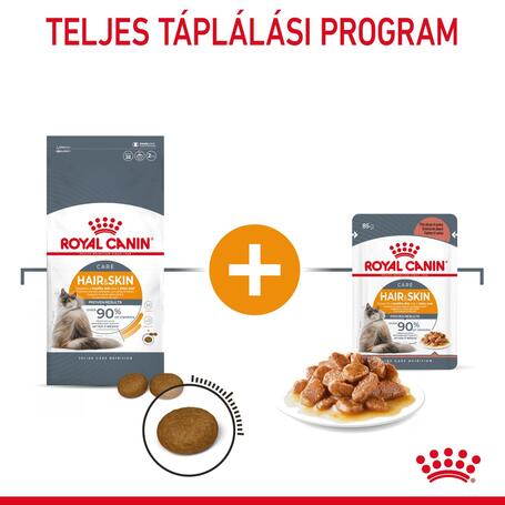 Royal Canin Hair & Skin Care - Szószos nedves táp felnőtt macskák részére a szebb szőrzetért és az egészséges bőrért