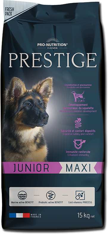 Pro-Nutrition Prestige Puppy Maxi Pork | Hrană pentru câini în creștere de rase mari | Calitate franceză - zoom