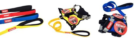 Yutipet póráz párnázott markolattal, D-karikával